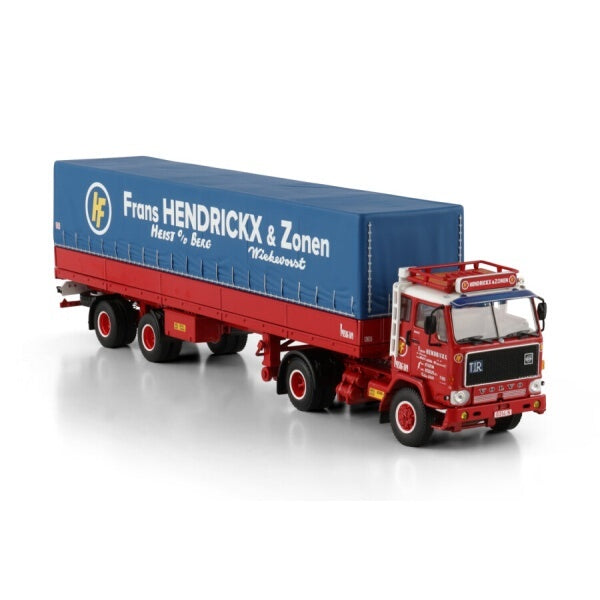 1:50 VOLVO FRANS HENDRICKX & ZONEN F89 4X2 CURTAINSIDER TRAILER 2 AXLE WSI Diecast Model