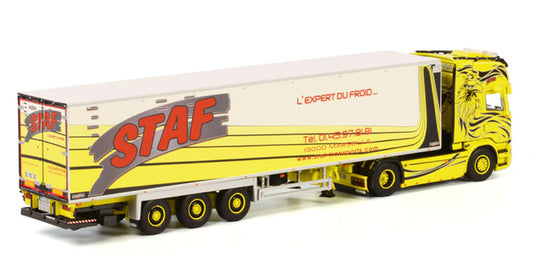 WSI SCANIA STREAMLINE TOPLINE 4x2 REEFER TRAILER - 3 AXLE Staf 1:50 Truck Pre-built Model