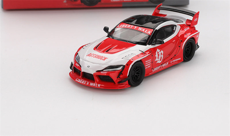 1:64 Toyota LB WORKS GR Supra Red/White MINIGT DIECAST Model