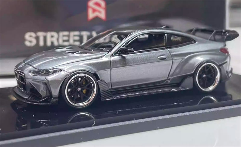 1:64 BMW G82 M4 ADRO BODY KIT Widebody Titanium Steel Grey SW DIECAST Limited Edition 500pcs ONLY Model
