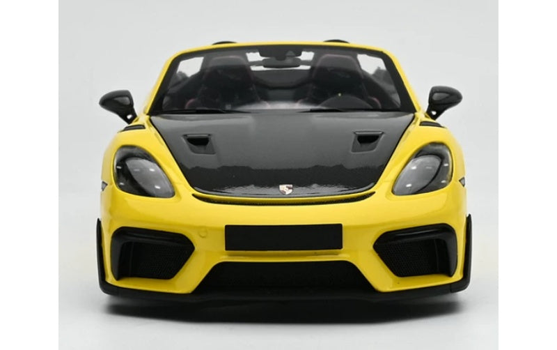 1:18 Porsche 718 Spyder RS Yellow MINICHAMPS Convertible DIECAST Car Model