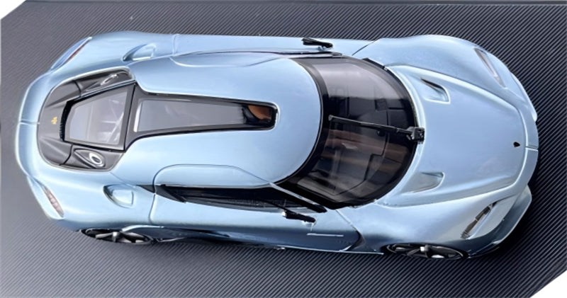 HKM Premium & BriScalemicro Koenigsegg Gemera Ice blue 1:64 Car Pre-built Model view9