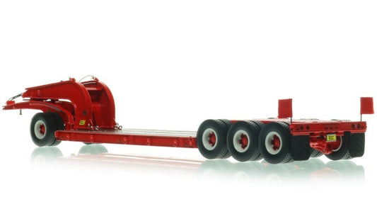 1:50 Talbert 1960s 60-Ton Cableneck Lowbed w/ Single-Axle Dolly Heavy Haul Replicas Red Diecast Model
