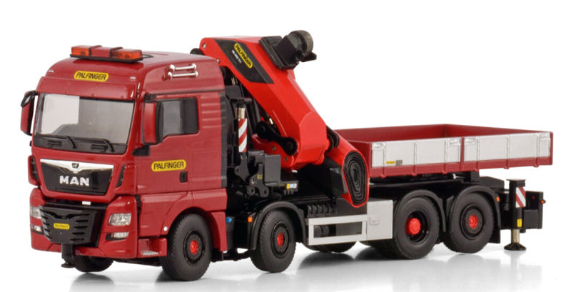 WSI MAN TGX XLX EURO 6C FACELIFT 8X2 TAG AXLE WITH PALFINGER PK 1650 TEC + JIB DEMOUNTABLE BODY Premium Line 1:50 Truck Pre-built Model