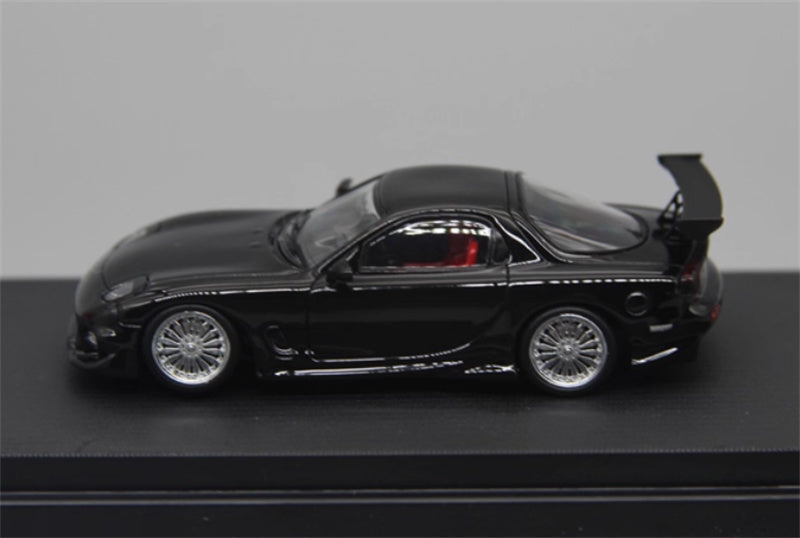Mortal Mazda RX7 Veilside Limited Edition black 1:64 Car Pre-built Model view9