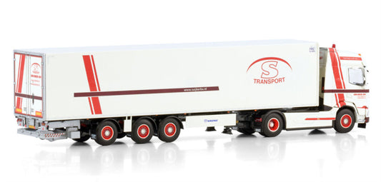 WSI DAF XF SH WITH SKY LIGHTS 4X2 TRIDEC REEFER TRAILER - 3 AXLE Suijker BV 1:50 Truck Pre-built Model