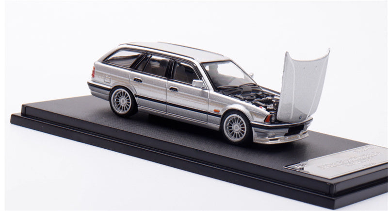 Mortal BMW E34 ALPINA B10 TOURING 5 Series wagon silver Gold Strip Limited Edition 999PCS ONLY 1:64 Car Pre-built Model view10