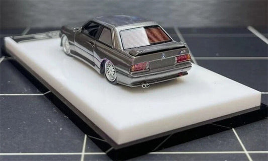 ScaleMini BMW M3 first generation E30 low slung sports car grey Limited Edition 499PCS ONLY 1:64 Car Pre-built Model view2