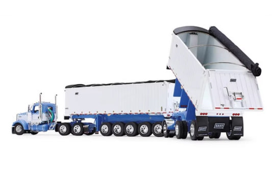 1:64 Kenworth W900L DCP White Diecast Model view2