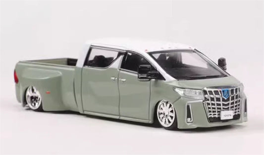 GCD TOYOTA NATS Alphard Pickup Super Dually Cream Green Limited Edition 500PCS ONLY RHD 1:64 Truck Pre-built Model view2
