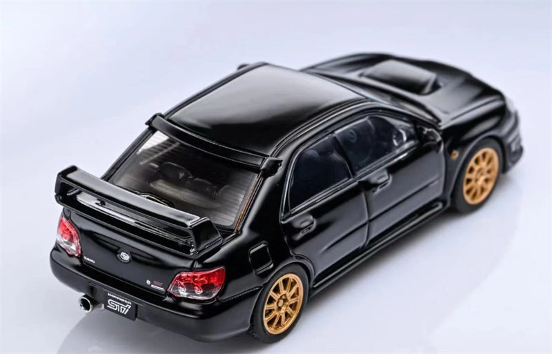 1:64 Subaru Impreza WRX STI 9th Generation Sedan Black w/ Gold Wheels Furuya DIECAST Model