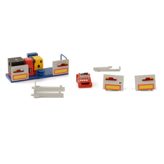 WSI SCHEUERLE INTER COMBI SET PARTS: HATZ + STEERING UNIT + BUMPER UNITS BLUE Premium Line KIT 1:50 Truck Model