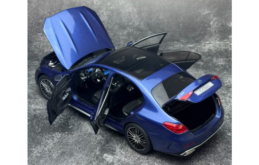 1:18 Mercedes-Benz C-Class C260 2025 NZG Metallic Blue Diecast Model view2