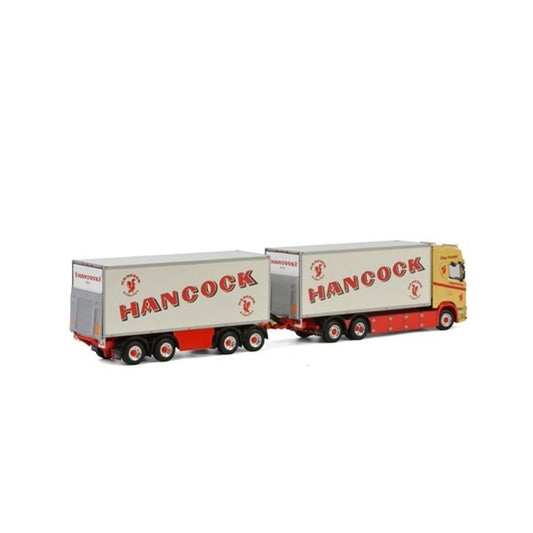 1:50 SCANIA HANCOCK S CS20H 6x2 DRAWBAR REFRIGERATED 4 AXLE WSI Diecast Model