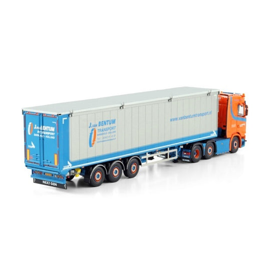 1:50 SCANIA J. VAN BENTUM S CS20N 6X2 TIPPER TRAILER 3 AXLE WSI Diecast Model