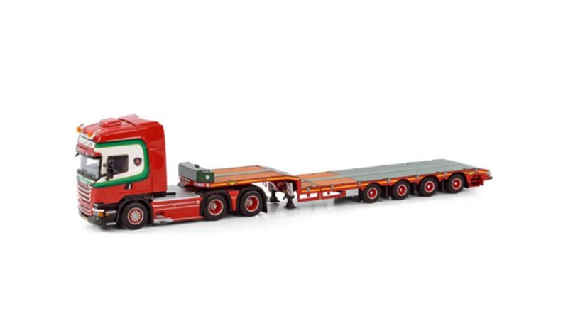 WSI SCANIA STREAMLINE TOPLINE 6X4 SEMI LOWLOADER - 4 AXLE G. VLASTUIN 1:50 Truck Pre-built Model