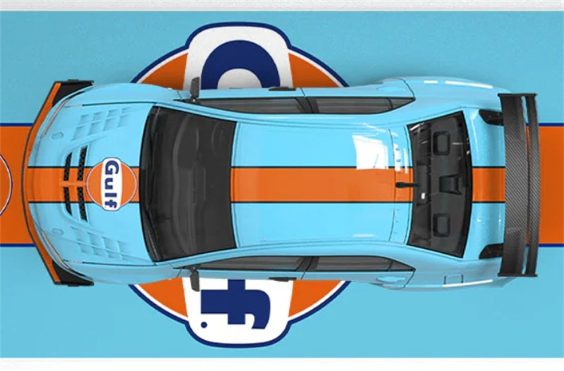 TimeMicro Mitsubishi Evolution IX Racing car Gulf Livery Regular Version 1:64 car Pre-built Model view3