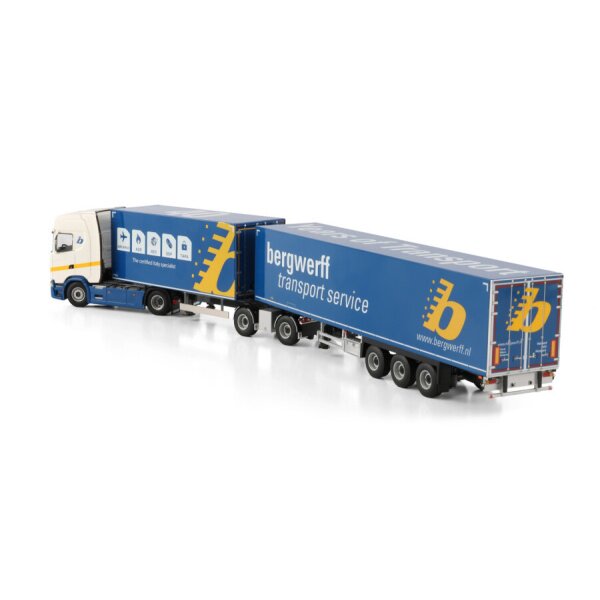1:50 SCANIA BERGWERFF S CS20H 4X2 3 AXLE DRAWBAR ROAD TRAIN 2 AXLE WSI Diecast Model