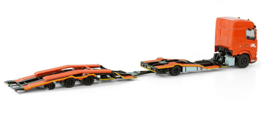 WSI DAF XG SH RIGED TRUCK TRANSPORTER TRUCK 4X2 TRUCK TRANSPORTER DRAWBAR TRAILER - 3 AXLE De Rooy 1:50 Model