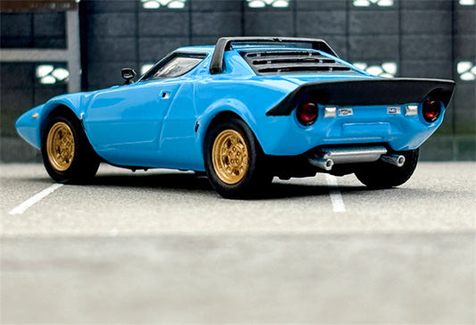 MINIGT Lancia Stratos HF Stradale Azzuro Chiaro Off light version color box packaging 1:64 Car Pre-built Model view2