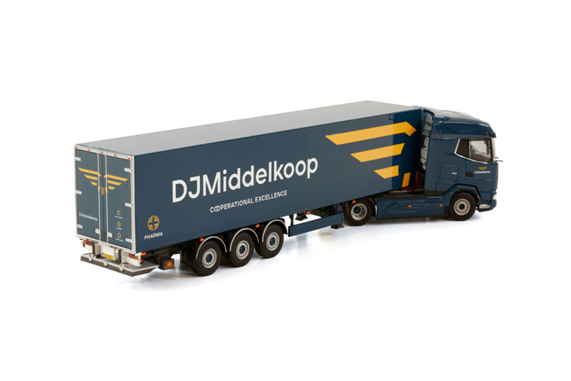 WSI DAF XG 4X2 REEFER TRAILER - 3 AXLE D.J. MIDDELKOOP 1:50 Truck Pre-built Model