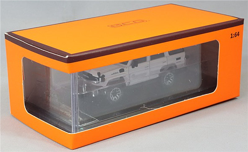 GCD Toyota Land Cruiser J70 (LC76) SUV Right hand drive White - Silver Wheel 1:64 Car Pre-built Model view5