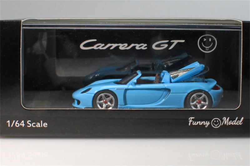 Funny Model Porsche Carrera GT Blue Removable Roof Limited Edition 599PCS ONLY 1:64 car Pre-built Model view8
