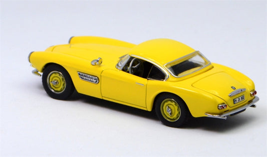 GFCC BMW 507 Roadster Retro Car 1957 Yellow Convertible hardtop 1:64 car Pre-built Model view2