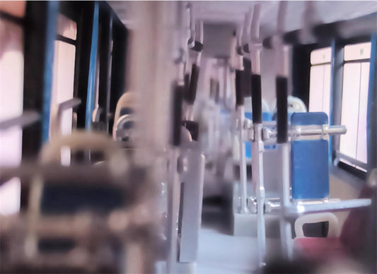 Beijing Public Transport Foton Ouhui New Energy BJ6160 5 routes Xiangyun Blue Articulated Bus 1:64 Bus Pre-built Model view2