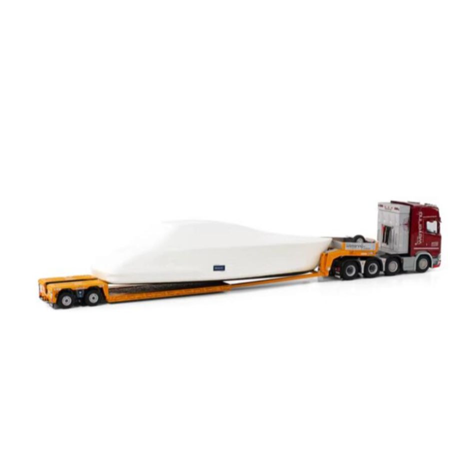 WSI SCANIA S HIGHLINE 8X4 LOW LOADER EURO - 2 AXLE VAN DE WETERING TRANSPORT 1:50 DIECAST Truck Lorry