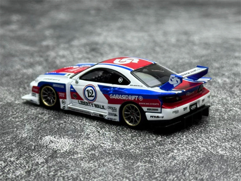 1:64 Nissan S15 Silvia LB-Super Silhouette Garasidrift x LBWK 2025 MINIGT DIECAST Model