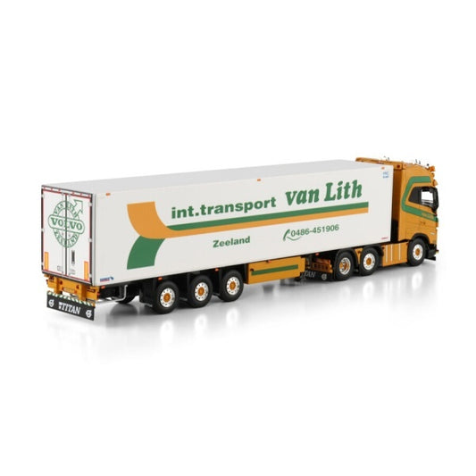 1:50 VOLVO VAN LITH FH5 XL 6X2 REEFER TRAILER 3 AXLE WSI Diecast Model