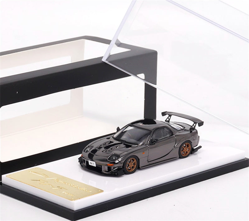 mymodelcollect Mazda RX-7 FD3S gray 1:64 Car Pre-built Model view6