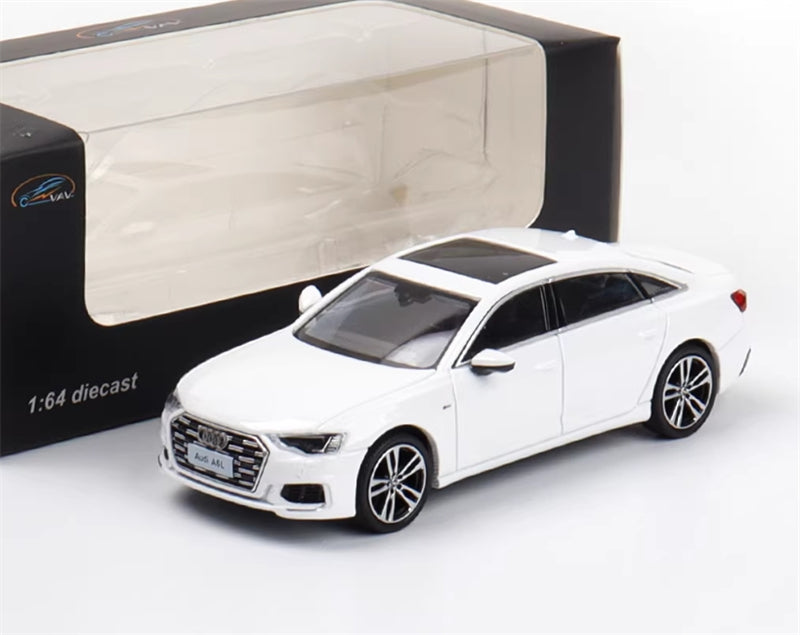 VAV AUDI A6L White Sedan 1:64 Car Pre-built Model
