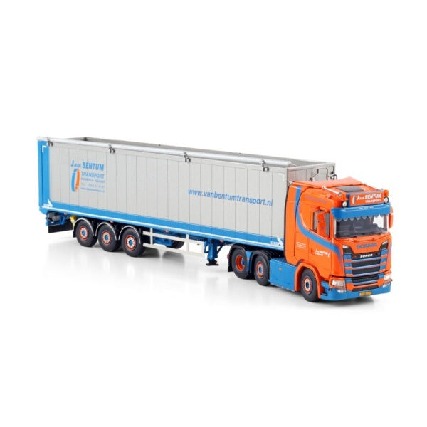1:50 SCANIA J. VAN BENTUM S CS20N 6X2 TIPPER TRAILER 3 AXLE WSI Diecast Model