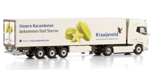 WSI DAF XG+ 4X2 REEFER TRAILER - 3 AXLE Kraaijeveld 1:50 Truck Pre-built Model