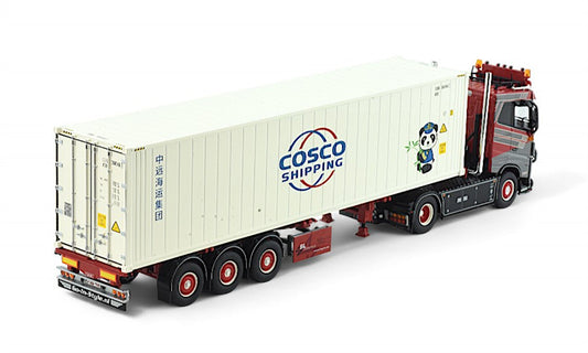 Tekno Volvo FH05 4X2 40ft Container Trailer Cosco shipping 1:50 Truck Pre-built Model