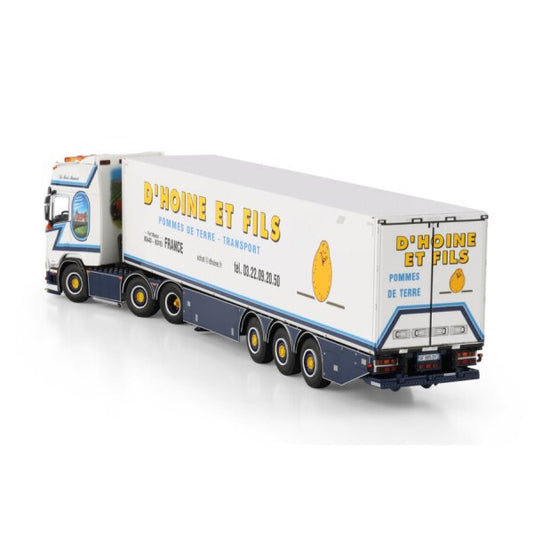 1:50 SCANIA D'HOINE R CR20H 6X2 REEFER TRAILER 3 AXLE WSI Diecast Model