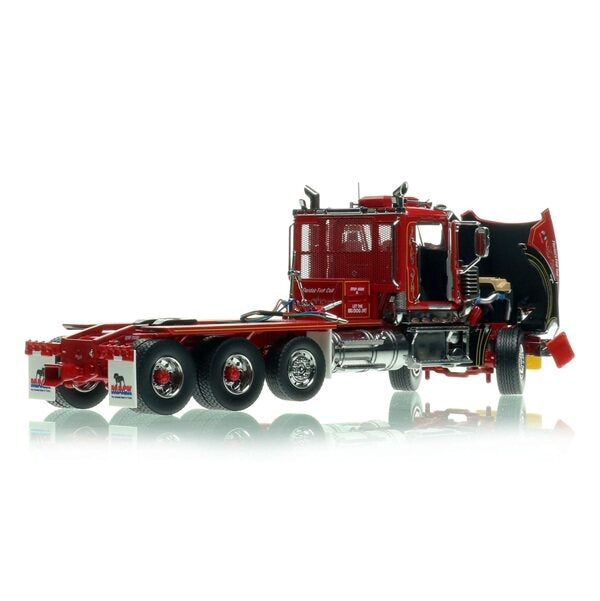 1:50 Mack DeBerardinis 2011 Titan 117 Tri-Axle Heavy Haul Replicas Red Diecast Model