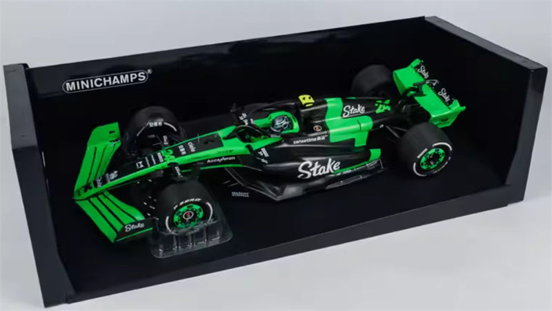 1:18 Stake Kick Sauber C44 Zhou #24 GP 2024 Green MINICHAMPS Resin Car Model