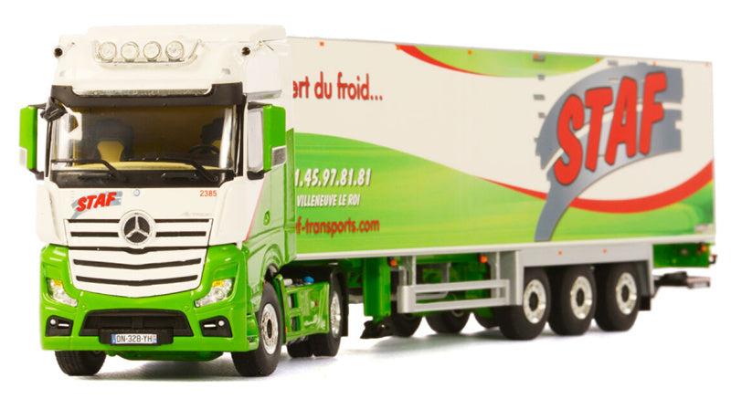 WSI ACTROS MP4 BIG SPACE 4x2 REEFER TRAILER - 3 AXLE STAF 1:50 Truck Pre-built Model