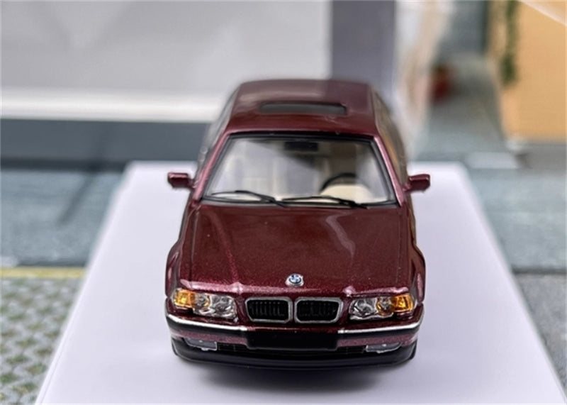 1:64 BMW E38 7 Series L7 98-01 Cherry Red DCM DIECAST Limited Edition 499pcs ONLY Model