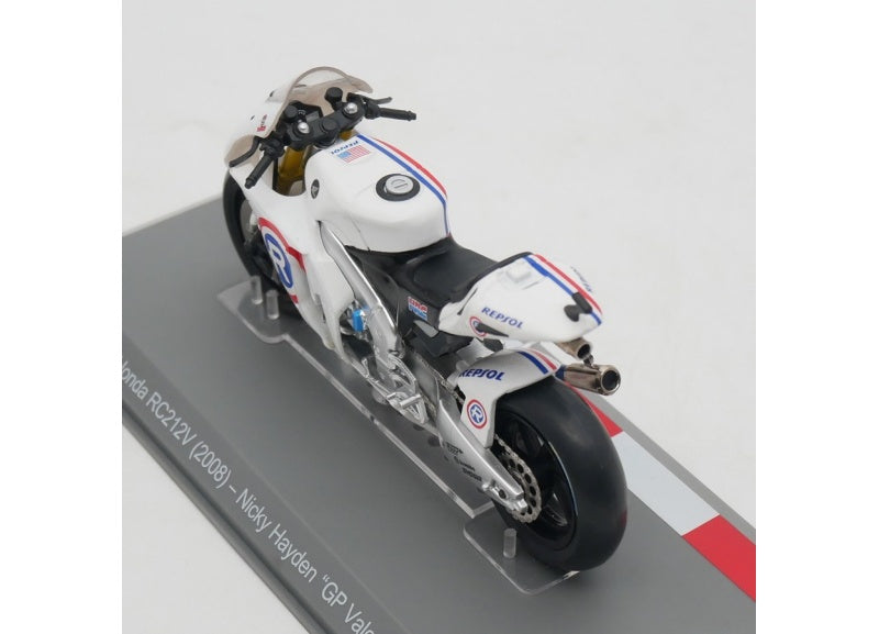 1:18 Honda RC212V 2008 White #69 Hayden GP Valencia IXO Diecast Motorcycle Model