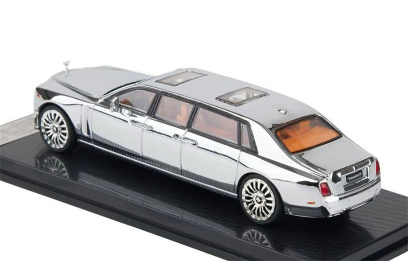 SC Art Rolls-Royce Phantom VII Mansory Ewb Electroplated silver Limited Edition 1:64 Car Pre-built Model