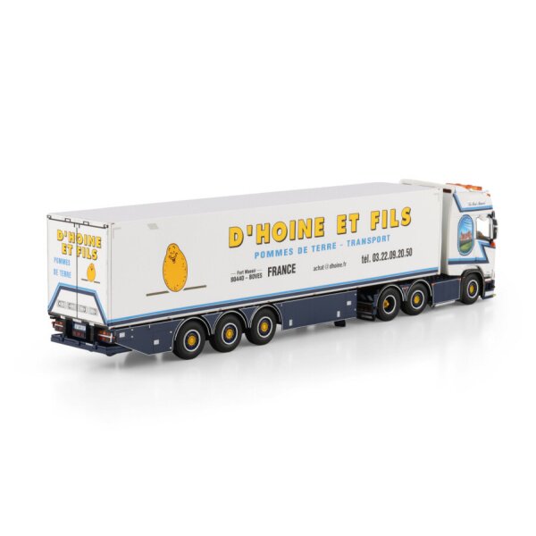 1:50 SCANIA D'HOINE R CR20H 6X2 REEFER TRAILER 3 AXLE WSI Diecast Model