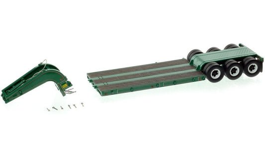 1:50 Talbert 1960s 60-Ton Cableneck Lowbed w/ Single-Axle Dolly Heavy Haul Replicas Green Diecast Model