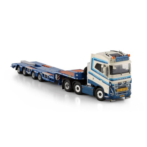 1:50 VOLVO SCHOONES FH5 6X2 SEMI LOW LOADER 4 AXLE WSI Diecast Model