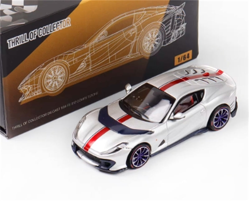 TOC Ferrari FE812C Coupe Sports SANU SILVER 1:64 Car Pre-built Model
