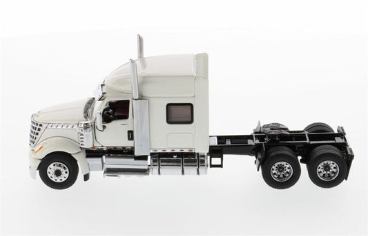 CATERPILLAR International LoneStar Sleeper American version White Tandem Prime Mover Tractor Truck 1:50 Truck Pre-built Model