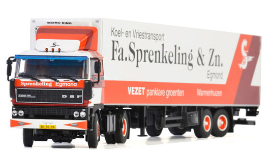 WSI DAF 3300 4x2 REEFER TRAILER - 2 AXLE Fa. Sprenkeling & Zn 1:50 Truck Pre-built Model